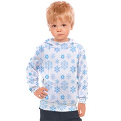 Snowflakes Pattern Kids  Hooded Pullover by designsbymallika