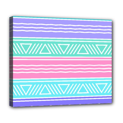 Aztec Print Deluxe Canvas 24  X 20  (stretched) by designsbymallika