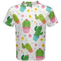 cactus pattern Men s Cotton Tee