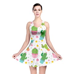 cactus pattern Reversible Skater Dress