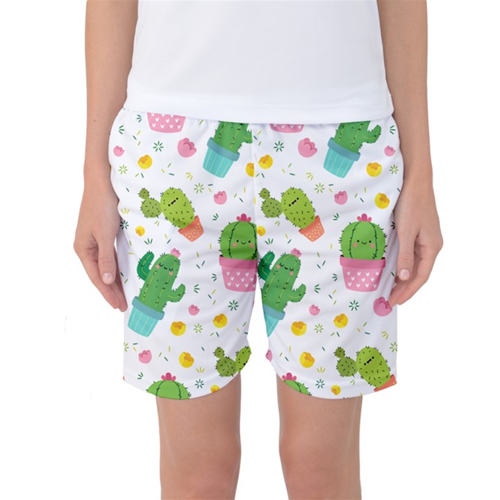 cactus pattern Women s Basketball Shorts