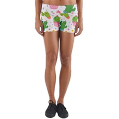 cactus pattern Yoga Shorts