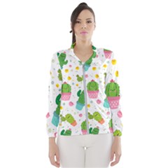 cactus pattern Women s Windbreaker