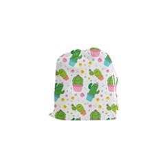 cactus pattern Drawstring Pouch (XS)