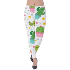 cactus pattern Velvet Leggings