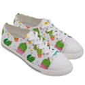 cactus pattern Women s Low Top Canvas Sneakers View3