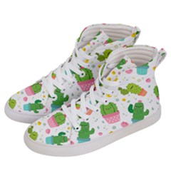 cactus pattern Men s Hi-Top Skate Sneakers