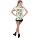 cactus pattern Ruffle Collar Chiffon Blouse View2