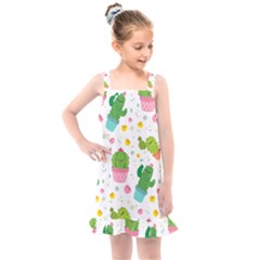 cactus pattern Kids  Overall Dress