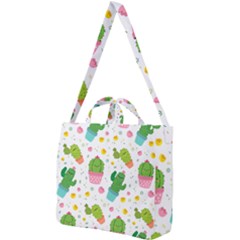 cactus pattern Square Shoulder Tote Bag