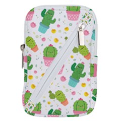 Cactus Pattern Belt Pouch Bag (small) by designsbymallika