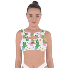 cactus pattern Bandaged Up Bikini Top