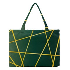Golden Lines Pattern Medium Tote Bag by designsbymallika