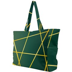 Golden Lines Pattern Simple Shoulder Bag by designsbymallika