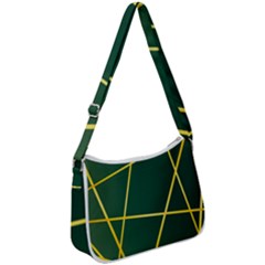 Golden Lines Pattern Zip Up Shoulder Bag by designsbymallika