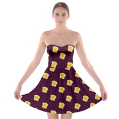 I Love Bread Strapless Bra Top Dress by designsbymallika