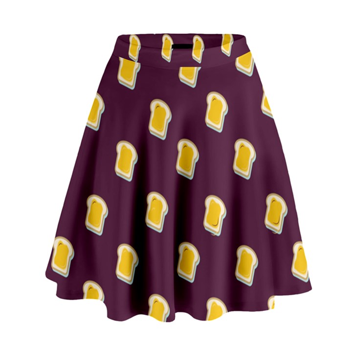 i love bread High Waist Skirt
