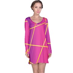 Golden Lines Long Sleeve Nightdress by designsbymallika