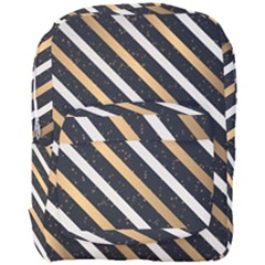 Metallic Stripes Pattern Full Print Backpack by designsbymallika