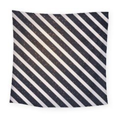 Silver Stripes Pattern Square Tapestry (large) by designsbymallika