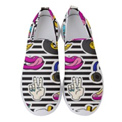 Disco Theme Women s Slip On Sneakers by designsbymallika