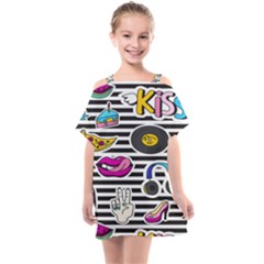 Disco Theme Kids  One Piece Chiffon Dress by designsbymallika