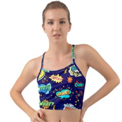Bada Boom Pattern Mini Tank Bikini Top by designsbymallika