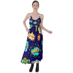 Bada Boom Pattern Tie Back Maxi Dress by designsbymallika