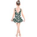 white floral pattern Kids  Skater Dress Swimsuit View2