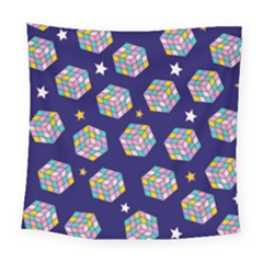 Cube Pattern Square Tapestry (large) by designsbymallika