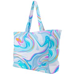 Blue Marble Print Simple Shoulder Bag by designsbymallika