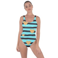 Stripes Heart Pattern Bring Sexy Back Swimsuit by designsbymallika