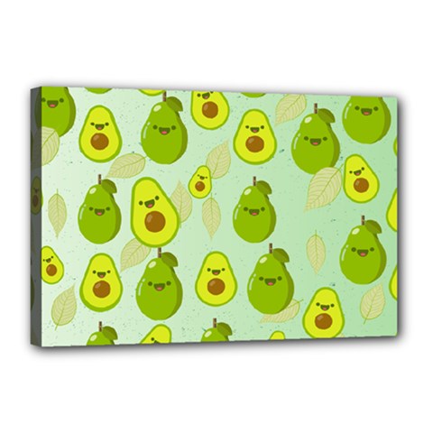 Avocado Love Canvas 18  X 12  (stretched) by designsbymallika