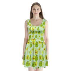 Avocado Love Split Back Mini Dress  by designsbymallika