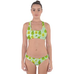 Avocado Love Cross Back Hipster Bikini Set by designsbymallika