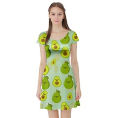 Avocado Love Short Sleeve Skater Dress by designsbymallika