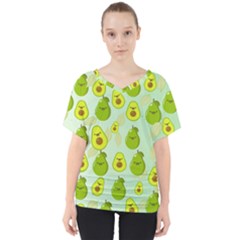 Avocado Love V-neck Dolman Drape Top by designsbymallika