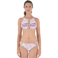 Pink Patchwork Perfectly Cut Out Bikini Set by designsbymallika