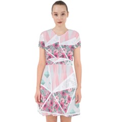 Pink Patchwork Adorable In Chiffon Dress by designsbymallika
