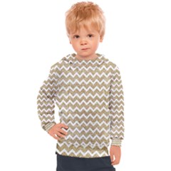 Gold Glitter Chevron Kids  Hooded Pullover by mccallacoulture