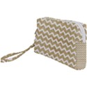 Gold Glitter Chevron Wristlet Pouch Bag (Small) View1