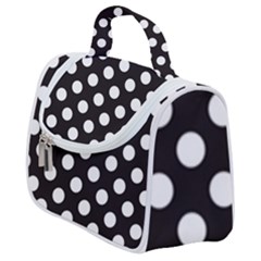 Black With White Polka Dots Satchel Handbag by mccallacoulture