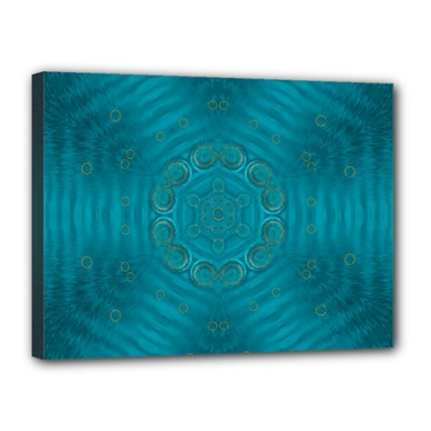 Spiritual Sun Is Raising Over The Peace Of Mind Sea Canvas 16  X 12  (stretched) by pepitasart