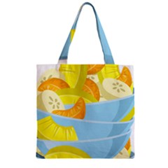 Salad Fruit Mixed Bowl Stacked Zipper Grocery Tote Bag by HermanTelo