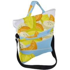 Salad Fruit Mixed Bowl Stacked Fold Over Handle Tote Bag