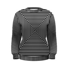 Maze Design Black White Background Women s Sweatshirt by HermanTelo