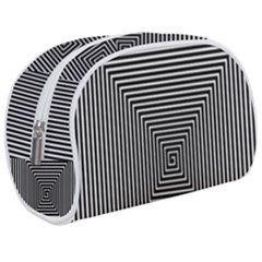 Maze Design Black White Background Makeup Case (medium)