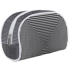 Maze Design Black White Background Makeup Case (large) by HermanTelo