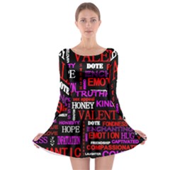 Love Friendship Friends Heart Long Sleeve Skater Dress by HermanTelo