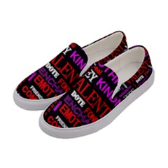 Love Friendship Friends Heart Women s Canvas Slip Ons by HermanTelo